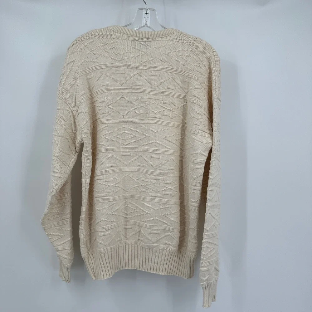 Lord Jeff Mens Cable Knit Preppy Sweater Size L Grana‎ Ivy League Yacht Academic